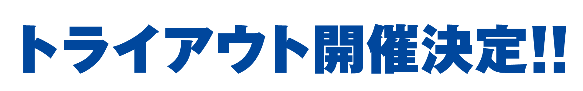 トライアウト開催決定