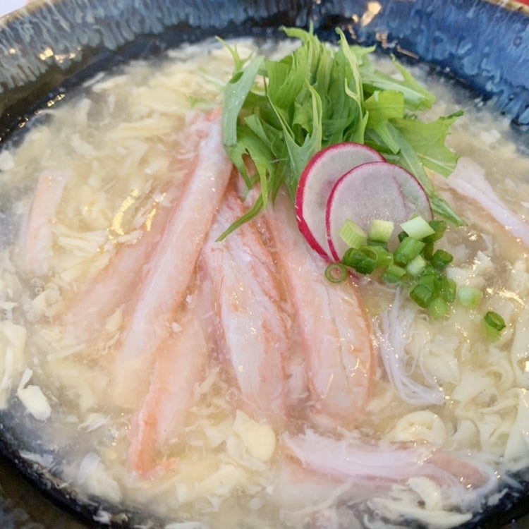 島根名物紅ズワイカニかに玉あんかけうどん
